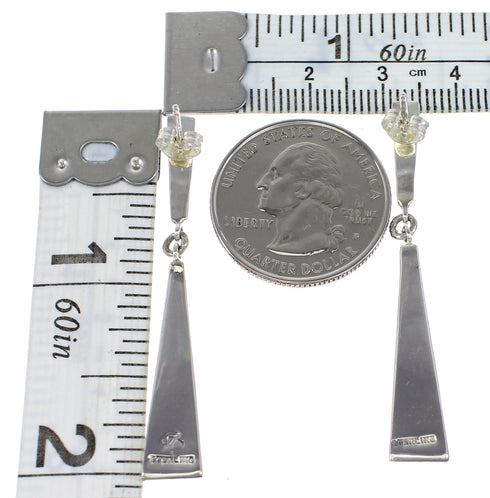 Turquoise Southwestern Jewelry Genuine Sterling Silver Post Dangle Earrings AX96049